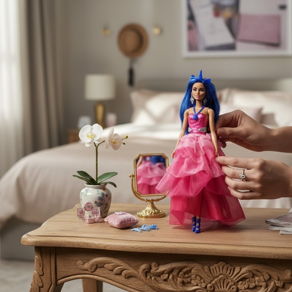 Barbie 65th Anniversary Unicorn Doll Inspired By "Touch of Magic Series" TV Show - Picture 7 of 14